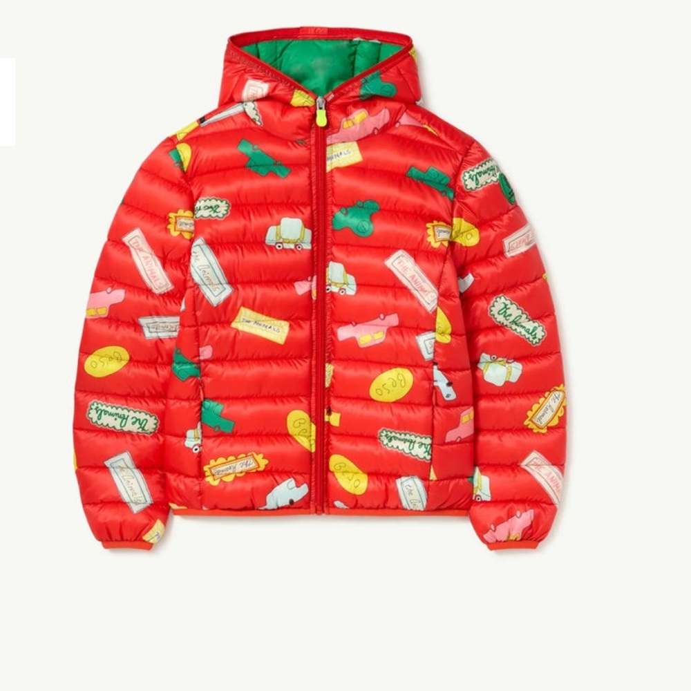 Save the Duck X The Animal observatory Kids Red lobster coat sz 6 Nwot,8 yrs NWT